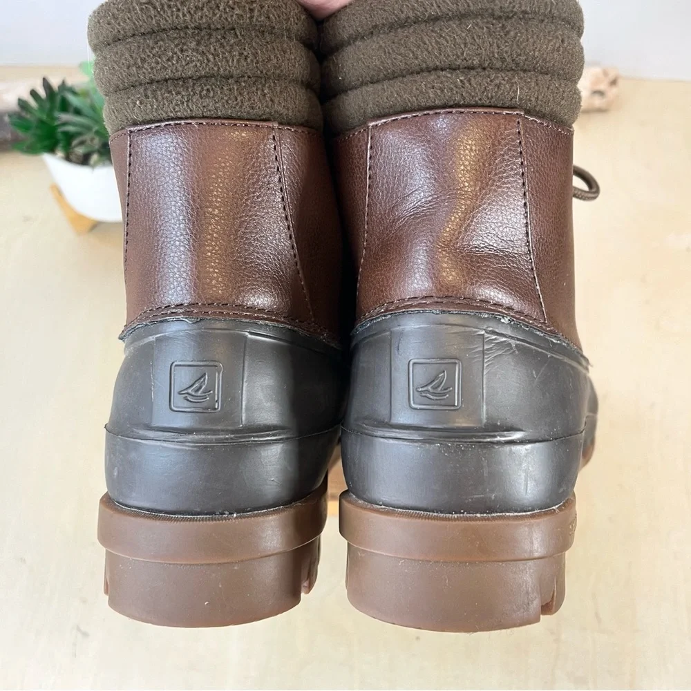 Sperry Men’s Thinsulate Duck Boots Brown Size 10 Waterproof Winter